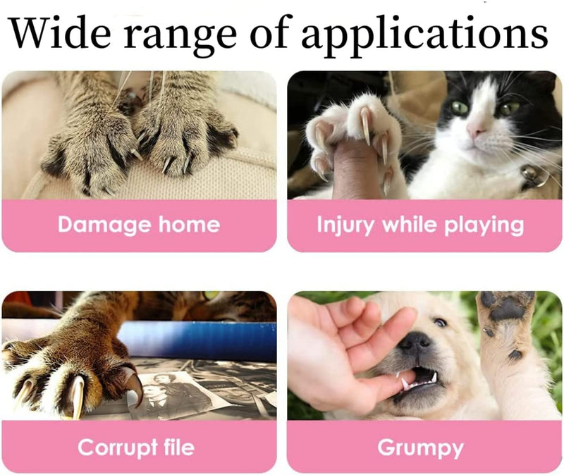 Cat claw scissors, professional claw care for pets, stainless steel cat nail clippers, pet nail clippers, safety lock and nail file, for large dogs, thick toenails, old cats - PawsPlanet Australia