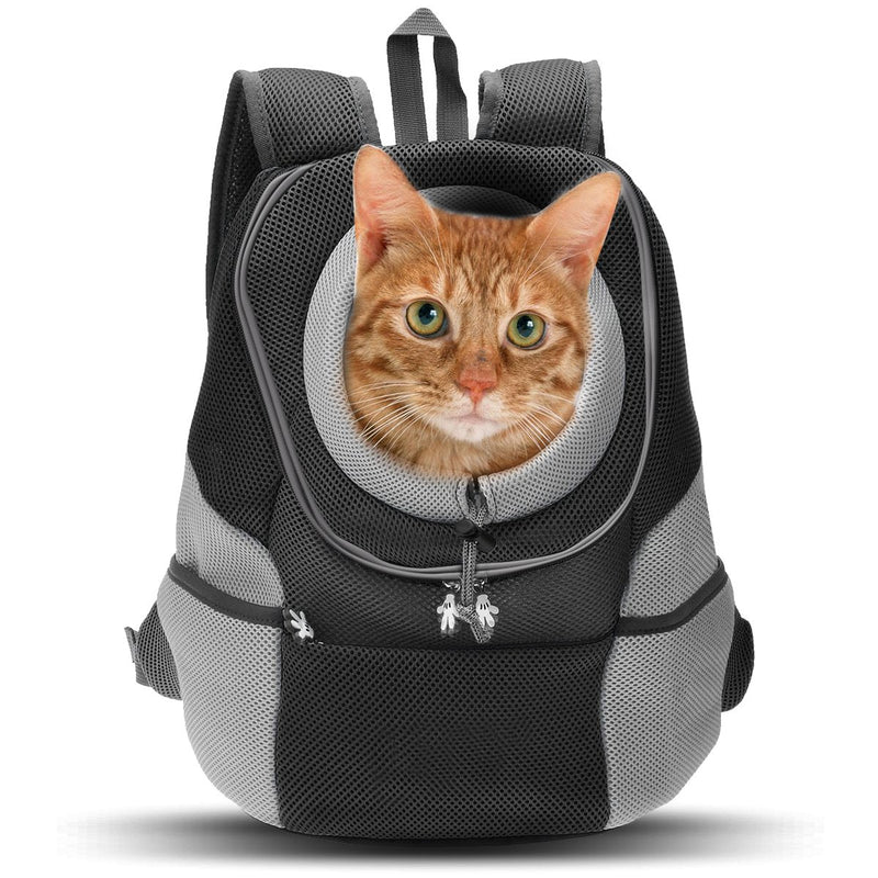 PETCUTE Pet Carrier Backpack Dog Travel Backpack Pet Carrying bag for Small Dogs cats Head Out Design Airline Approved for Bike Hiking Black M - PawsPlanet Australia