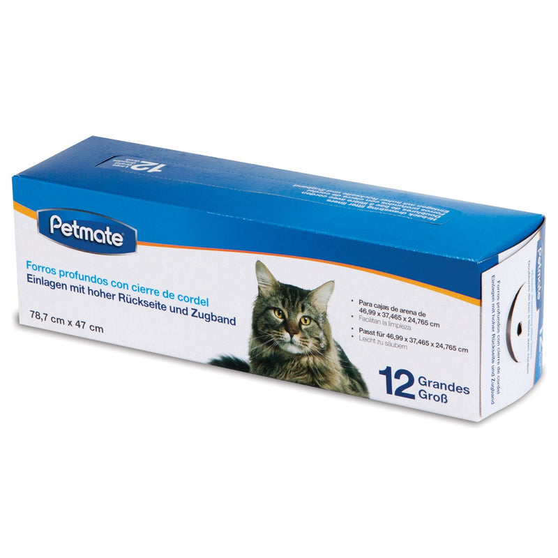 Petmate Drawstring Hi Back Litter Pan Liner Large - PawsPlanet Australia