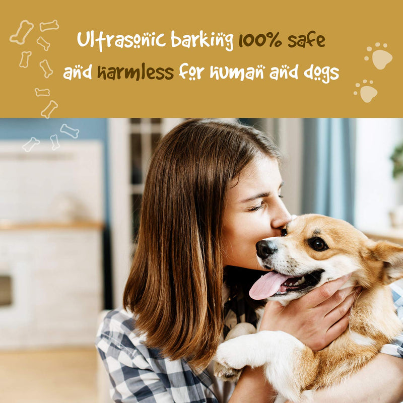 [Australia] - Hisophia Anti Barking Control Device, Ultrasonic Dog Bark Deterrent Stop Barking, Upgraded Mini Bark Control Device Up to 50 FT Range 