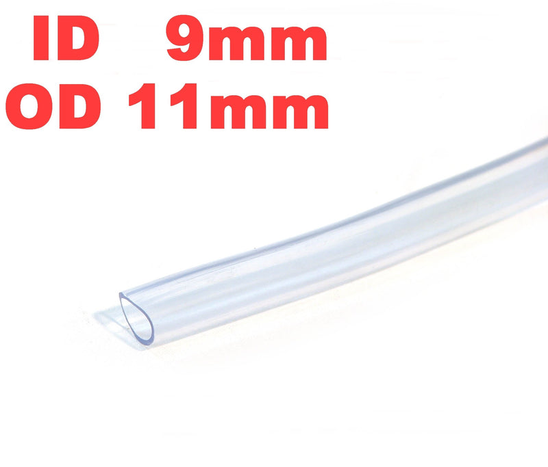 [Australia] - siny ID 9mm / OD 11mm 3 Ft 1 Meter PVC Clear Hose Tubing Aquarium Air Tube Pond Garden Water Delivery 