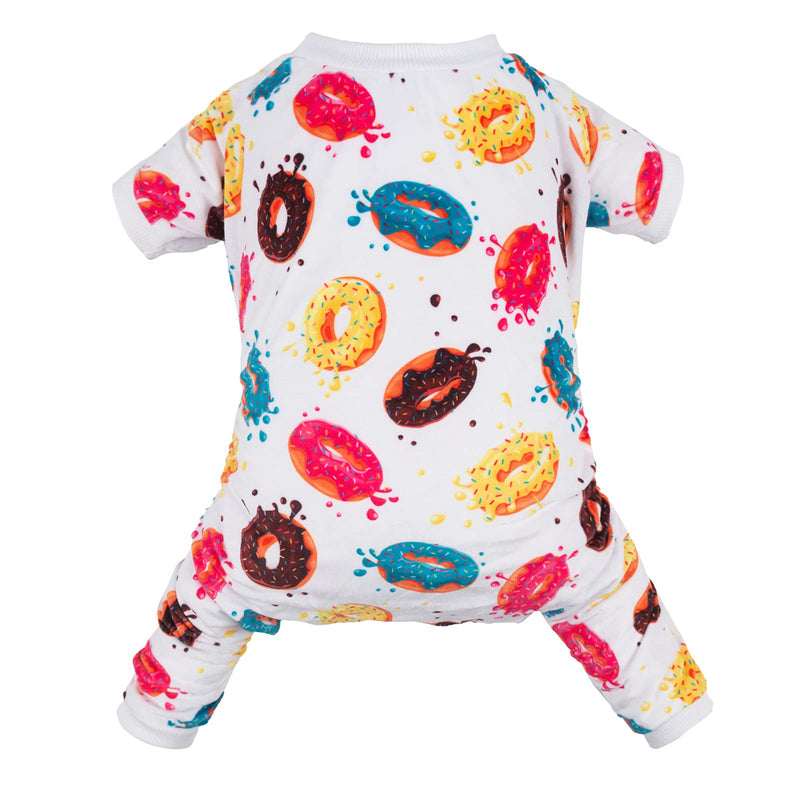 CuteBone Dog Pajamas Cat Pajamas Dog Apparel Dog Jumpsuit Pet Clothes Pjs X-Small Donut - PawsPlanet Australia