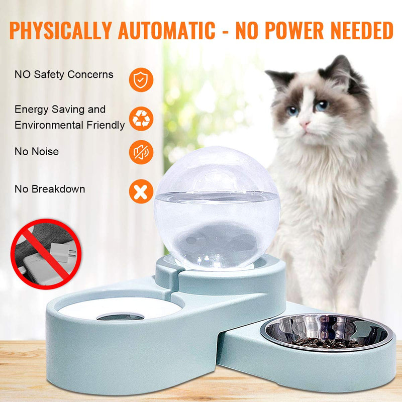 maohegou 1.8L Cat water fountain, automatic dog water dispenser, dog feeder, pet feeder dispenser, cat water feeder, pet drinking fountain (Ocean Blue) Ocean Blue - PawsPlanet Australia