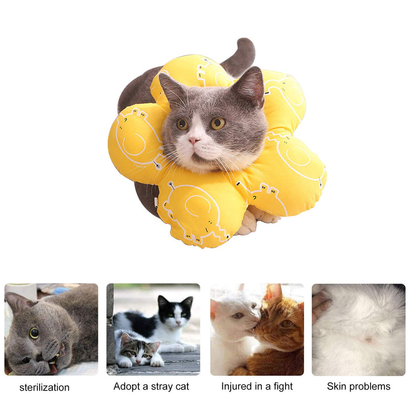 EACHPT Cat Recovery Collar Adjustable Cat Cone Collar Elizabeth Pet Collars Comfortable Pet Cone Recovery Anti-bite Anti-lick Pet Protection Collar Neck Collar After Surgery for Cat Puppy L - PawsPlanet Australia