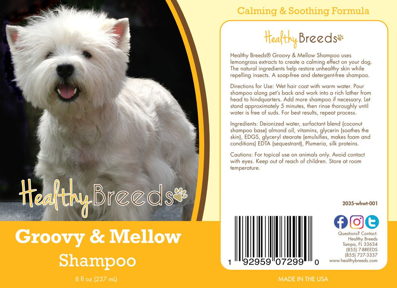 [Australia] - Healthy Breeds Calming Shampoo Lemongrass Extract creates calming effect while soothing to skin and repelling insects West Highland White Terrier 
