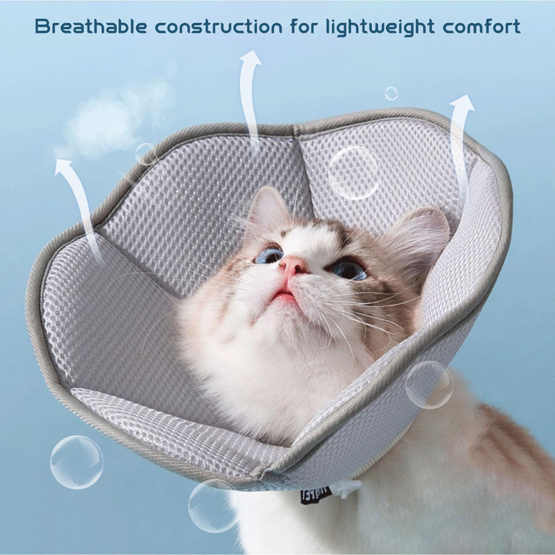 shallyong Cat Neck Brace, Cat Collar, Adjustable Neck Brace, Breathable Elizabethan Protective Collar Cat, Recovery of Cats and Small Dogs After Operations and Injuries S (Neck: 14-21cm) - PawsPlanet Australia