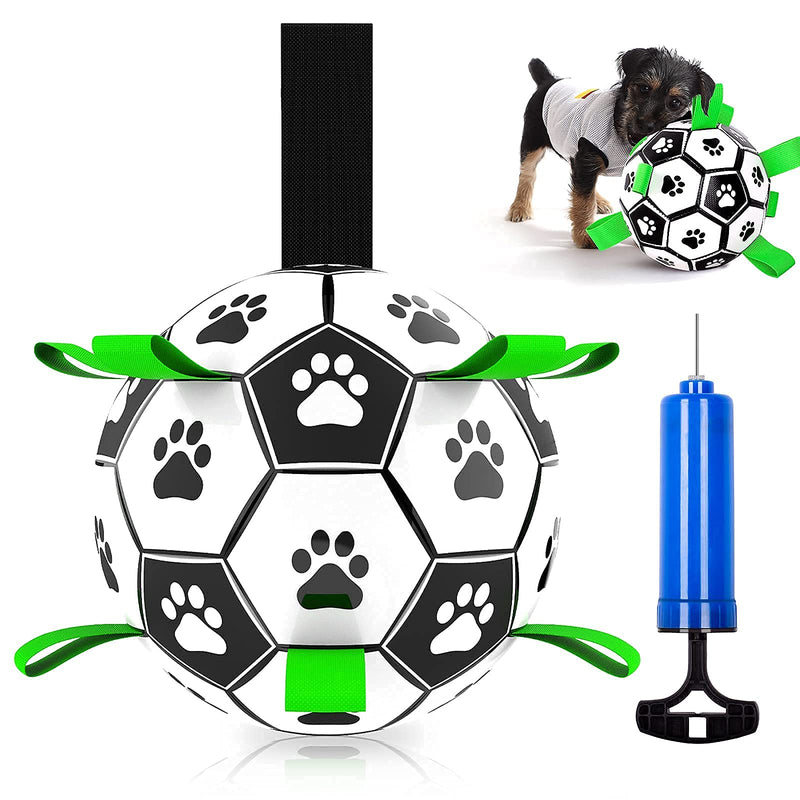 MIDOG Dog Balls Interactive Dog Toys for Large Dog Soccer Ball Indestructible for Small Medium Dogs Tough Herding Ball for Dogs Durable Outdoor Dog Toys Puppy Dog Yard Pool Toys Lifetime Replacement Green - PawsPlanet Australia