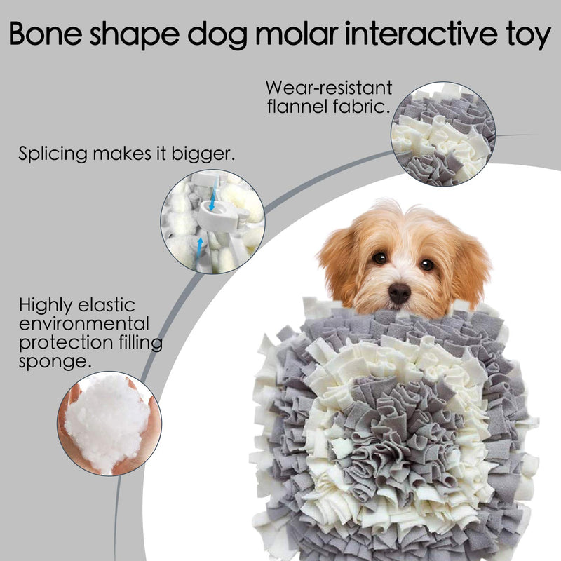 ARELUX Dog Snuffle Puzzle Mat,Pet Slow Food Feeding Mat Great for Stress Release,Nose Work Training Play Toys Encourage Natural Foraging Skills 17.7'' x 17.7'' Grey - PawsPlanet Australia