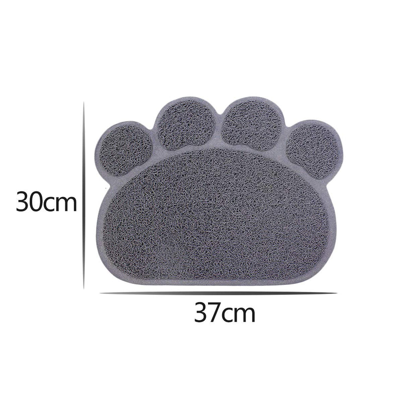 ExeQianming Pet Feeding Mat, Non Slip Waterproof Bowl Mat for Dog and Cat, 30 * 37cm(11.8 * 14.6inch), Grey - PawsPlanet Australia