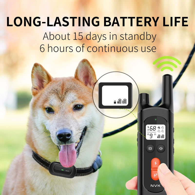 NVK Dog Training Collar - 2 Receiver Rechargeable Collars for Dogs with Remote, 3 Training Modes, Beep, Vibration and Shock, Waterproof Training Collar - PawsPlanet Australia