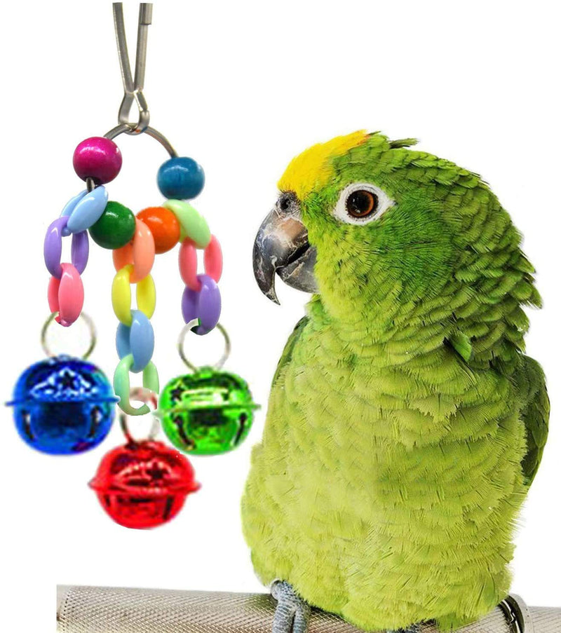 Wonninek 8 Package Bird Parrot Hanging Swing Chewing Perches Ring Tone Toys arrot Bite Toy for Parrot, Small Bird,Budgie Parakeet, Parrot,Cockatiel Macaw - PawsPlanet Australia