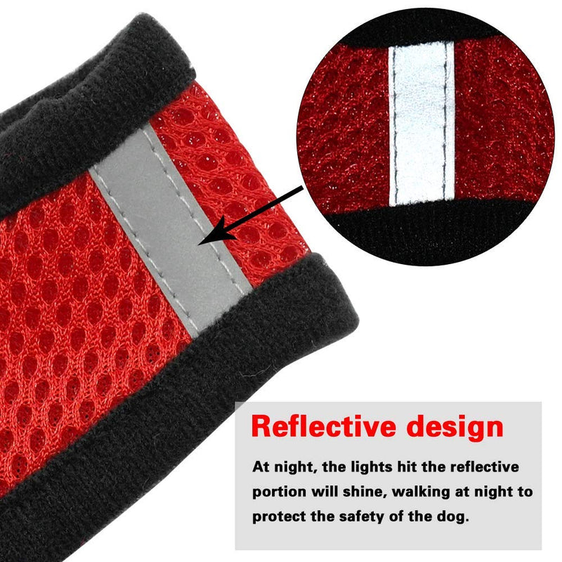 SpeedPets Reflective Breathable Mesh Small Dog Pet Harness Puppy Vest (Medium, Black) Medium - PawsPlanet Australia