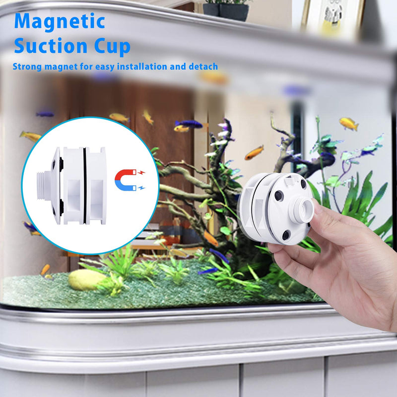 Aquarium Wave Maker, Reegugu 800GPH Magnetic Circulation Pump, 360° Rotatable Powerhead Pump, Magnet Base Wavemaker for 20-50 Gallons of Fish Tank - PawsPlanet Australia