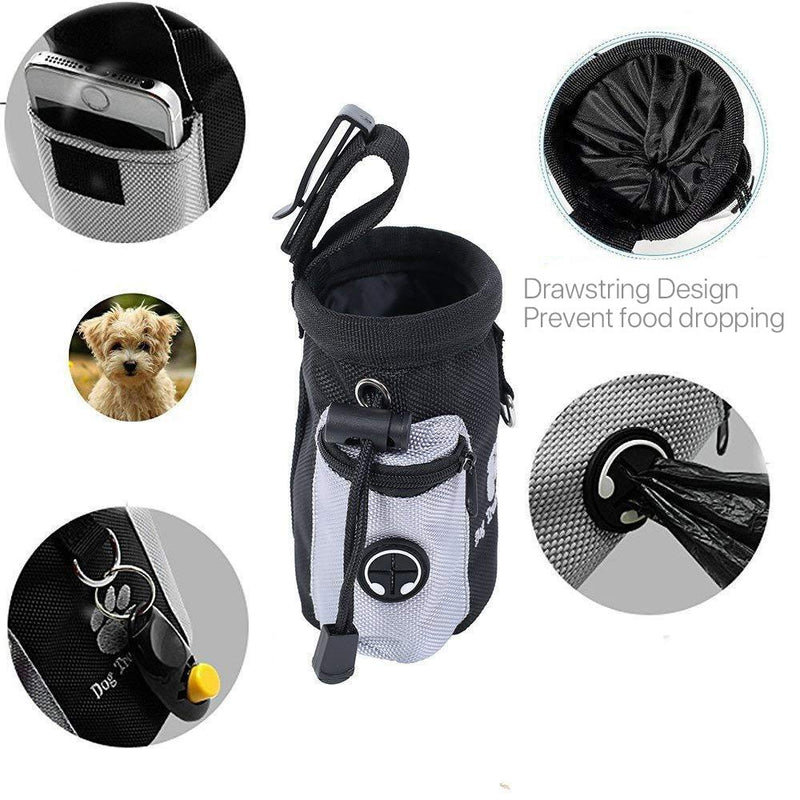 Wonolo Dog Treat Pouch Pet Hands Free Training Waist Bag Drawstring Carries Pet Toys Food Pouch Dog Treat Carrier Holder - PawsPlanet Australia