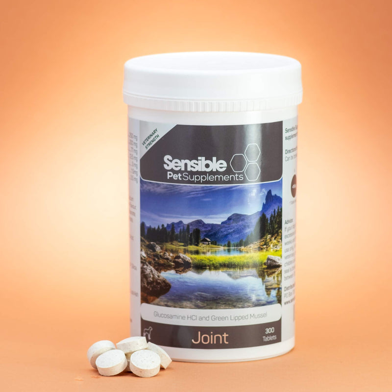 Sensible Pet Supplements 'Joint' for medium and large dogs. Contains glucosamine, green lipped mussel and a range of antioxidants. 300 chewable tablets. - PawsPlanet Australia