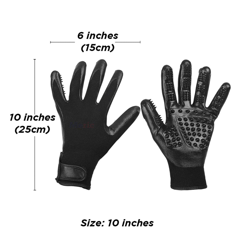 Meric Pet Grooming Glove for Dogs, Cats, and Horses, Reduce Stress For You And Your Pet, Reduce Allergens, Reduce Hairballs and Hair on Furniture and Clothes, Easy to Use and Clean - PawsPlanet Australia
