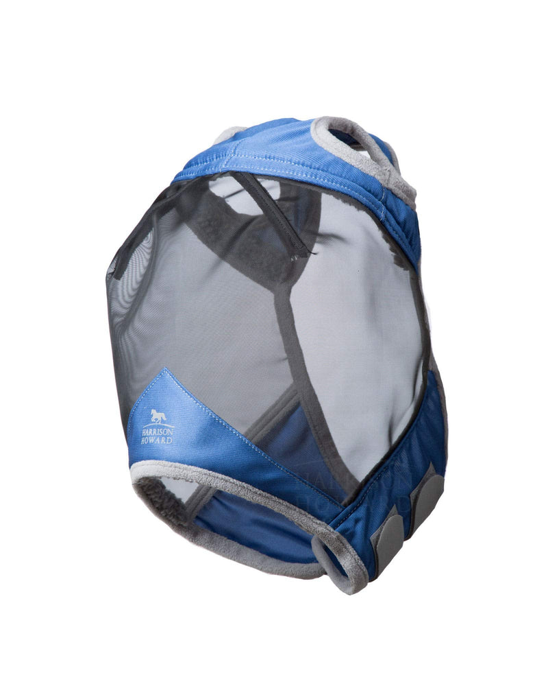 Harrison Howard CareMaster Pro Luminous Fly Mask Standard Aquamarine (S; Pony) - PawsPlanet Australia