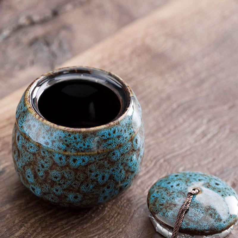 talkzxmy Small Hand Ceramics Keepsake Urns for Human Ashes Mini Cremation Urn，Mini Funeral Cremation Urns ，Ashes Keepsake Memorial Ashes Holder (Blue) Blue - PawsPlanet Australia