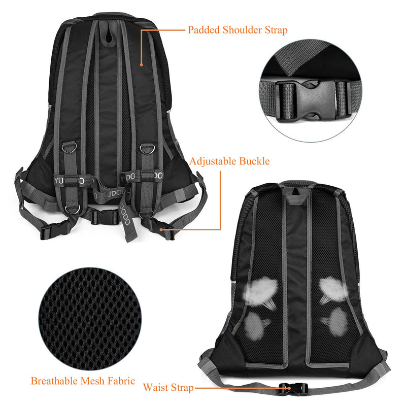 ESPFHN Dog Carrier Backpack Head Out Breathable Backpack Waterproof Bottom Backpack for Small Dogs Cats Puppy Pet Carrier Backpack Adjustable Padded Shoulder Backpack for Hiking Outdoor Travel S Black - PawsPlanet Australia