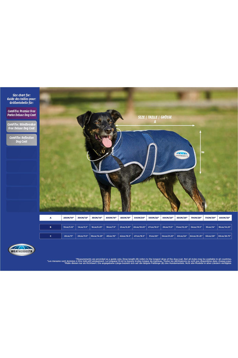 Weatherbeeta Comfitec Reflective Dog Coat Medium - Silver 50CM - PawsPlanet Australia