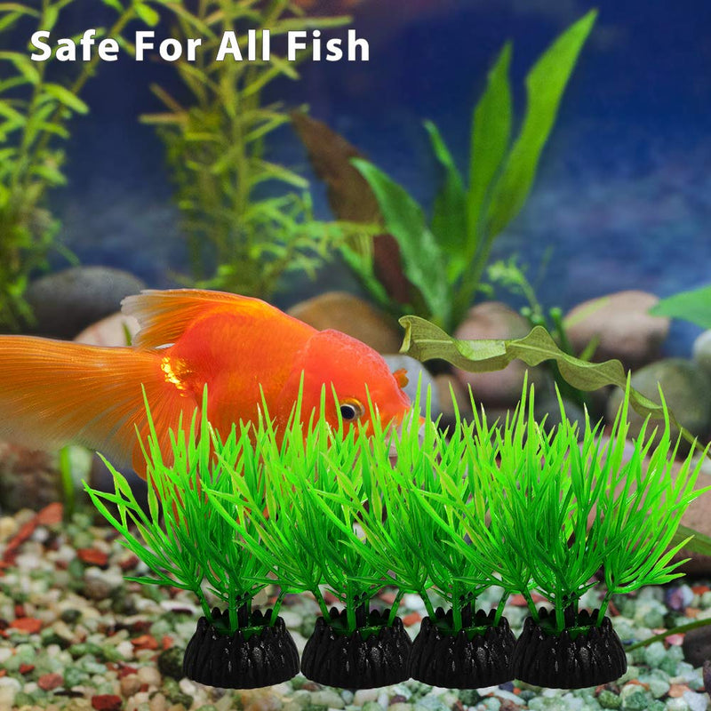 Quickun Pack of 12 Artificial Plastic Plants Set Aquarium Decor Fish Tank Ornament Decoration Cs45 - PawsPlanet Australia