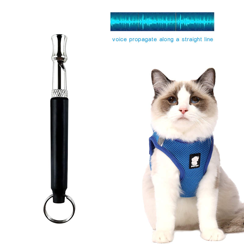 [Australia] - Dog Whistles Pets Training Whistles Adjustable Voice Whistles Control Whistles for Pet Can't Get a Far Away From You and Lost Trainining Stop Barking and Recall With Long Lanyard Easy to Carry Black 