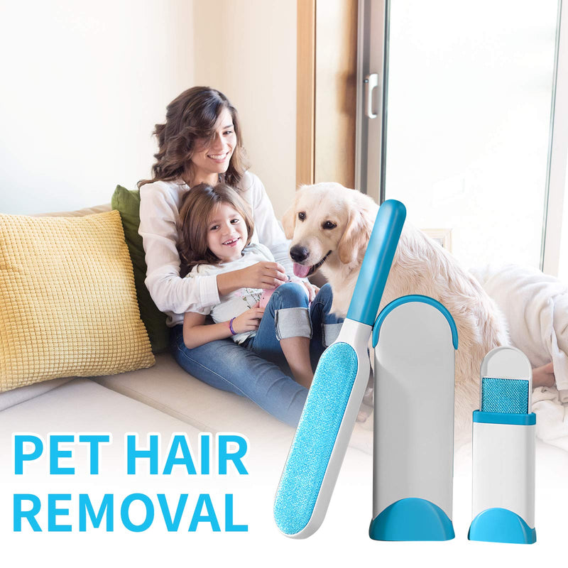 TIMIVO Pet Hair Remover, Dog Hair Remover, Cat Hair Remover, Efficient Animal Hair Removal Tool - Perfect for Furniture, Couch, Carpet, Car Seat, Clothing, Bedding, Fabric Blue - PawsPlanet Australia