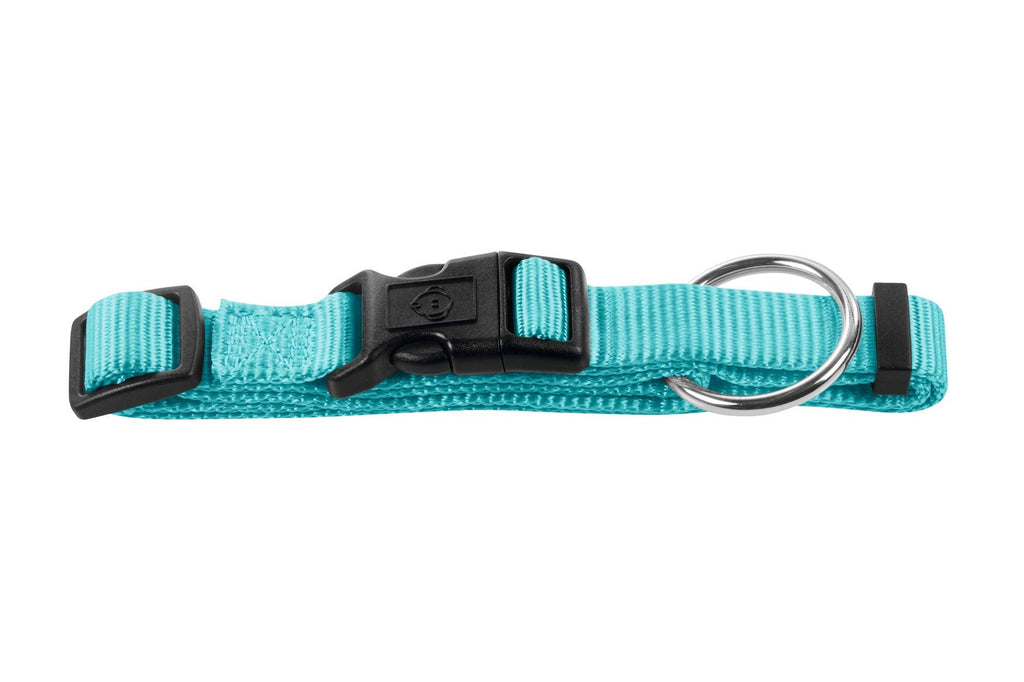 HUNTER Ecco Sport Vario Plus dog collar, nylon, with strain relief, ML, turquoise - PawsPlanet Australia