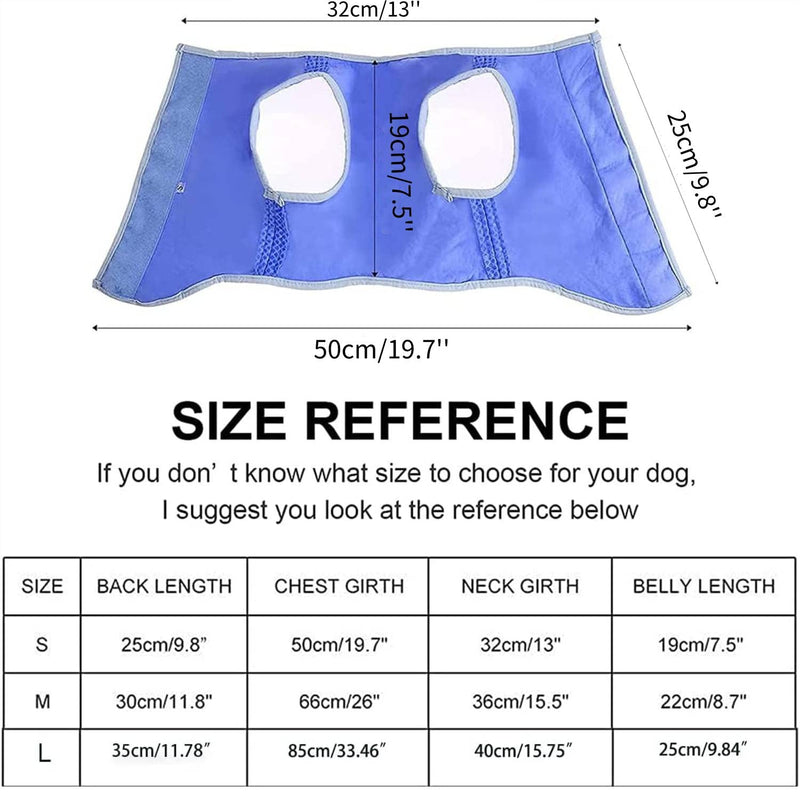 UKCOCO Dog Cooling Vest, Dog Cooling Jacket,Dog Ice-cooling Harness Coats, Pet Cooler Vest with Magic Tape for Puppies Dogs - Size S (25CM*50CM*32CM*19CM) X-Small - PawsPlanet Australia