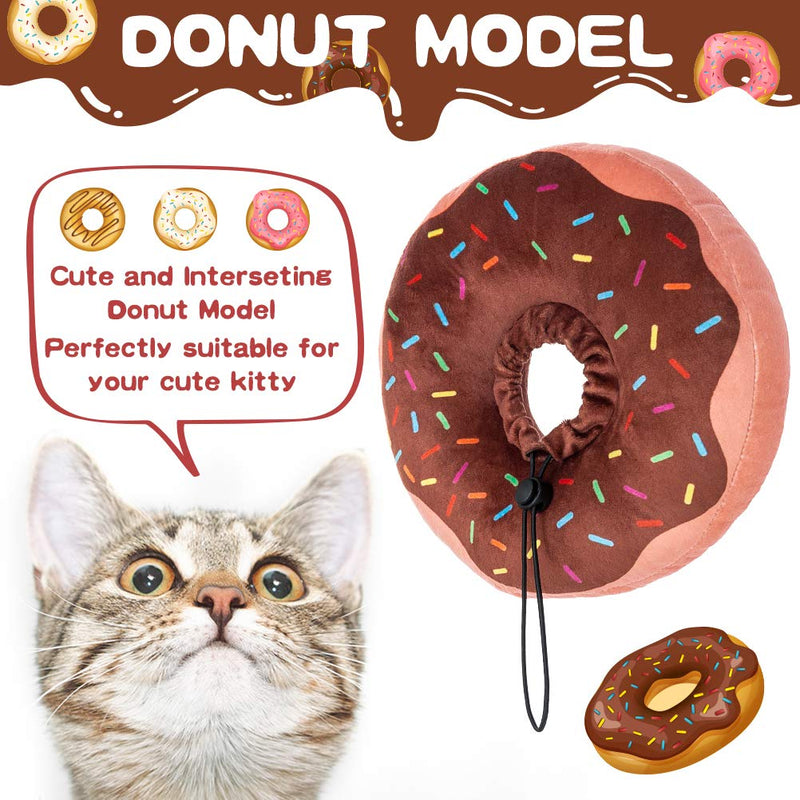 BINGPET Cat Recovery Collar Soft - Cute Donut Neck Cone After Surgery, Adjustable Protective Pet E Collar for Wound Healing, Suitable for Cats, Puppies, Small Breeds Dogs - PawsPlanet Australia