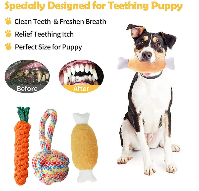 Dog Rope Toys for Aggressive Chewers (7-50lbs)-NEPOG 3 Pack Valued Dog Toys for Small,Medium Breed & Large Breed Puppy with Interactive Dog Chew Toys, Squeaky Dog Toys for Teething - PawsPlanet Australia