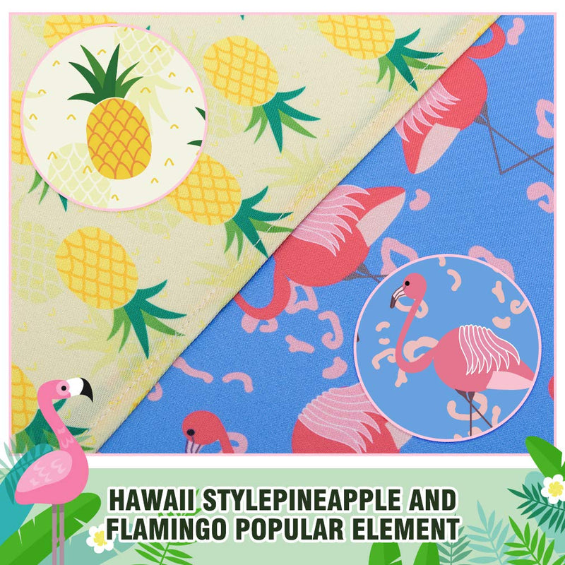 BINGPET Hawaii Style Dog Bandana 2 Pack - Pineapple Flamingo Elements Summer Soft Washable Triangle Scarf Holiday Bandana Accessories for Small Medium Large Pet Dogs - PawsPlanet Australia