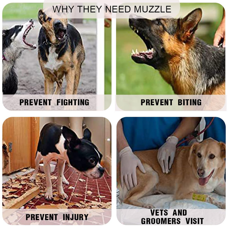 OSUWLSI 1PC Muzzle for Dogs with Head Strap Dog Muzzle Soft Padded No Rubbing Dog Muzzle Adjustable Loop Dog Muzzle Anti Chewing Muzzle Black L - PawsPlanet Australia
