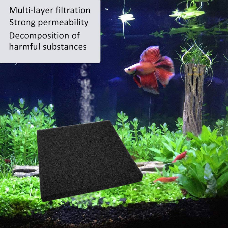 [Australia] - Aquarium Sponge Filter Foam Multi Thickness Media Pad Fish Tank Aquarium Filter Biochemical Sponge Foam Pad Reef Filtration (50x50x5cm/19.7x19.7x1.97inch) 