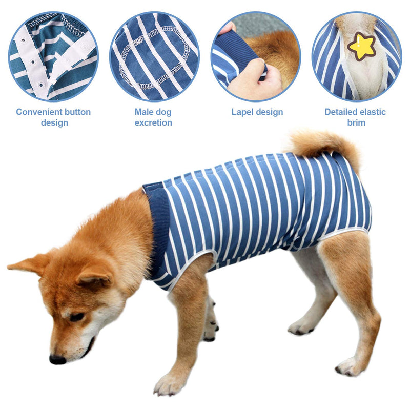 QUACOWW Dog Recovery Suit Recovery Collars Breathable Dog Surgery Recovery Suit Pet Surgery Recovery Snugly Suit for Dog(Size: M) - PawsPlanet Australia