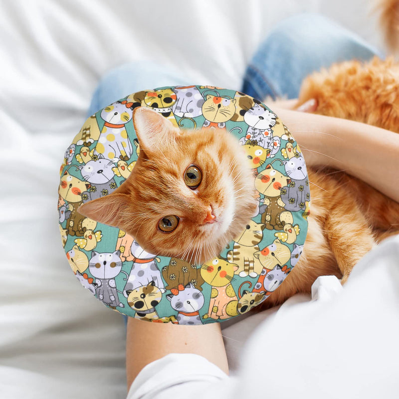 Neck ruffs for cats and dogs, soft protective collar, cat anti-bite recovery collar, protective collar, adjustable protective collar to prevent infections, cotton cat collar for puppies and kittens, XS - PawsPlanet Australia
