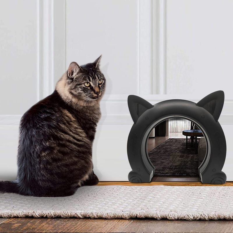 ikuso Cat Door for Interior Door,Indoor Cat Door,Pet Doors for Cat, 10.55"*2.45"*9.05" (L) Large - PawsPlanet Australia