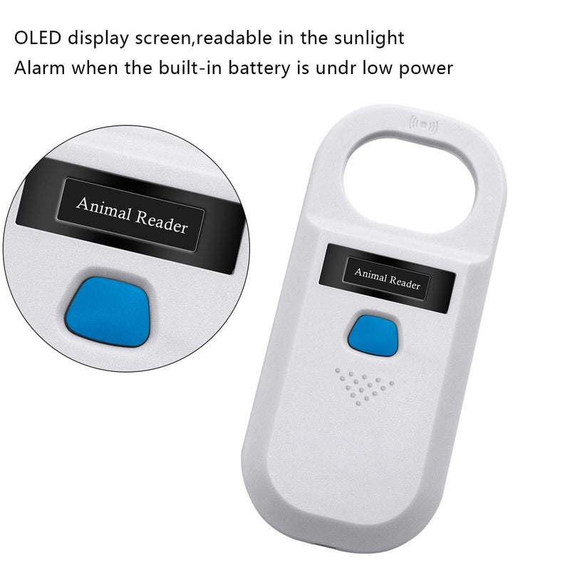Pet Microchip Reader Scanner RFID EMID Animal Handheld Reader Pet ID Chip Scanner Pet Tag Scanner with High Brightness OLED Display for Dog Cat Pet Tracking and Management - PawsPlanet Australia