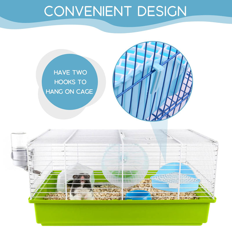 Kuoser Pet Toilet for Small Animals with Hook, Triangle Anti-Spray Little Tray Corner Potty Training for Hamster Chinchilla Guinea Pig Bunny Ferret, Cage Litter Box Blue - PawsPlanet Australia