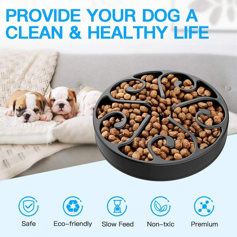 Fiyuer slow dog feeding bowl 4 Pcs dog leash retractable anti bloat dog bowl for Pet Puppy Food Water Feeding Drinking Eating - PawsPlanet Australia