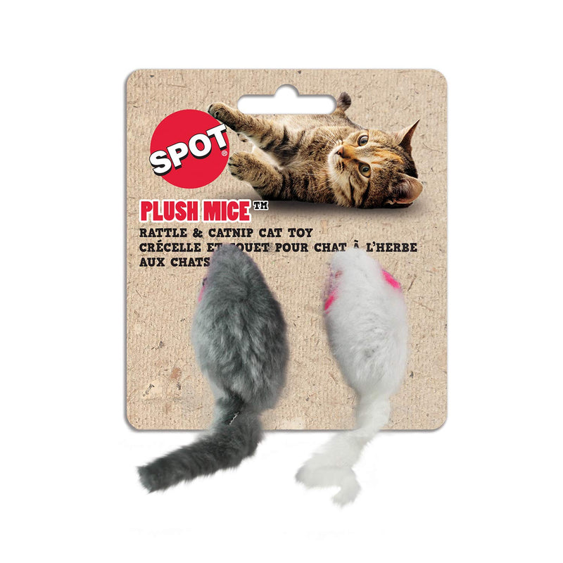 [Australia] - Ethical Plush Mice with Rattle and Catnip Cat Toy, 2-Pack 