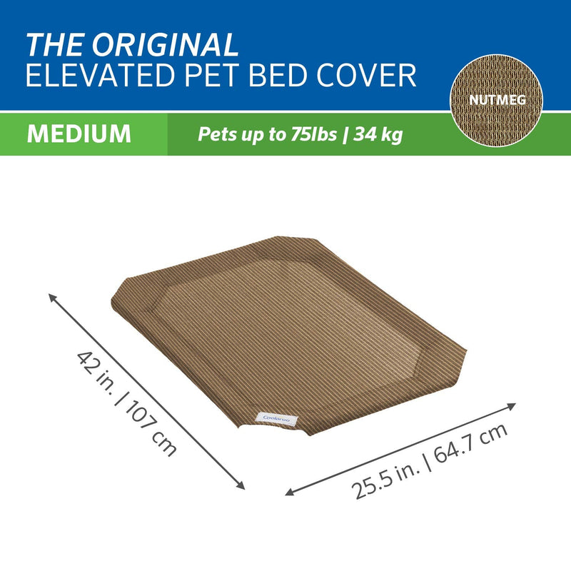 Coolaroo Replacement Cover, The Original Elevated Pet Bed by Coolaroo, Medium, Nutmeg - PawsPlanet Australia