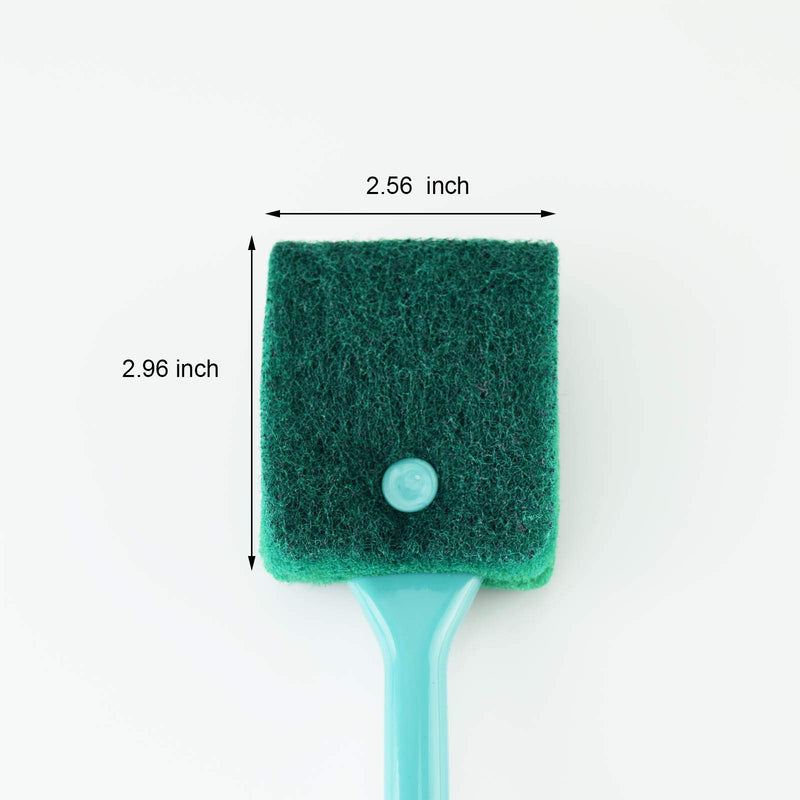 AOODOOM 3 PCS Double-Sided Aquarium Fish Tank Algae Cleaning Brush with Non-Slip Handle, Sponge Scrubber Cleaner for Glass Aquariums and Home Kitchen - PawsPlanet Australia