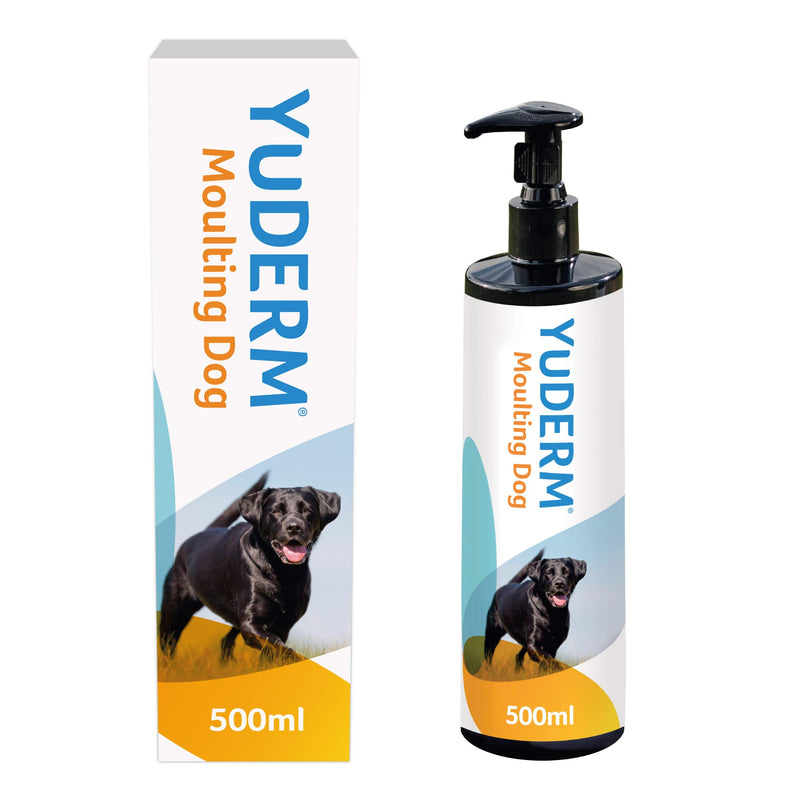 Lintbells | YuDERM Moulting Dog Formerly YuMEGA | Coat and Skin Supplement for Dogs with Dry or Dull Coats, All Ages and Breeds | 500 ml Bottle 500 ml (Pack of 1) - PawsPlanet Australia