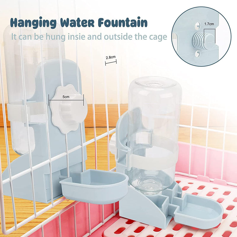 HYKYUN Rabbit Water Bottle No Drip - 500ml Hanging Water Fountain Automatic Dispenser Pet Cage Water Feeder for Bunny Chinchilla Guinea Pig Hedgehog Ferret - PawsPlanet Australia