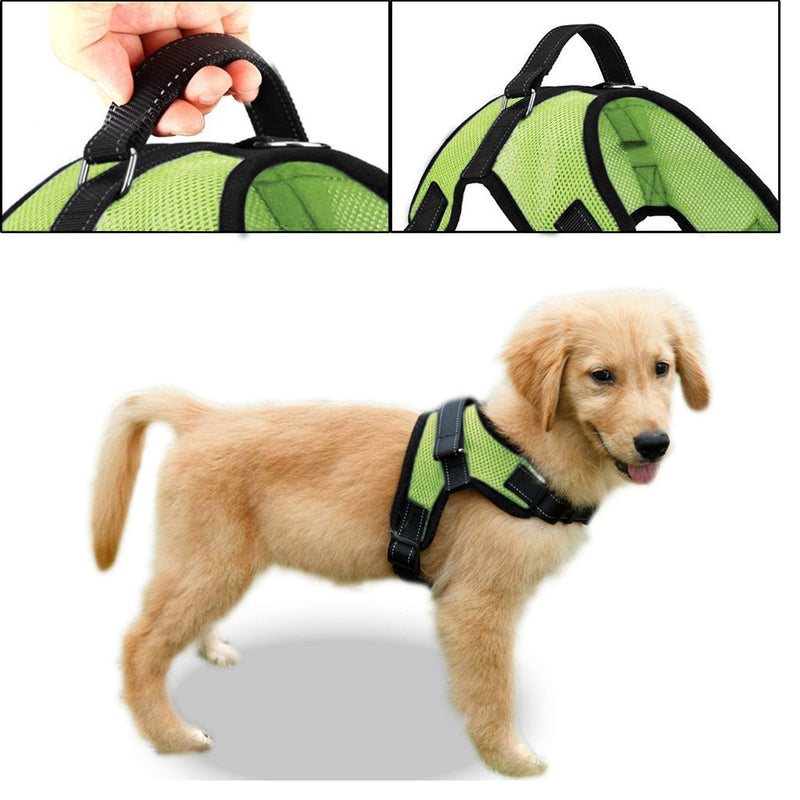 Copatchy No Pull Reflective Adjustable Dog Harness with Handle XX-Small Green - PawsPlanet Australia
