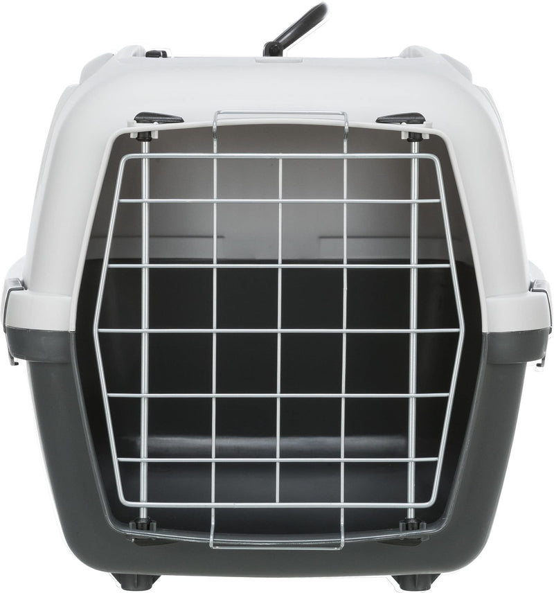Trixie Capri III Open Top Transport Box, 40 × 38 × 61 cm, 2.5 Kg, Light Grey/ Grey - PawsPlanet Australia