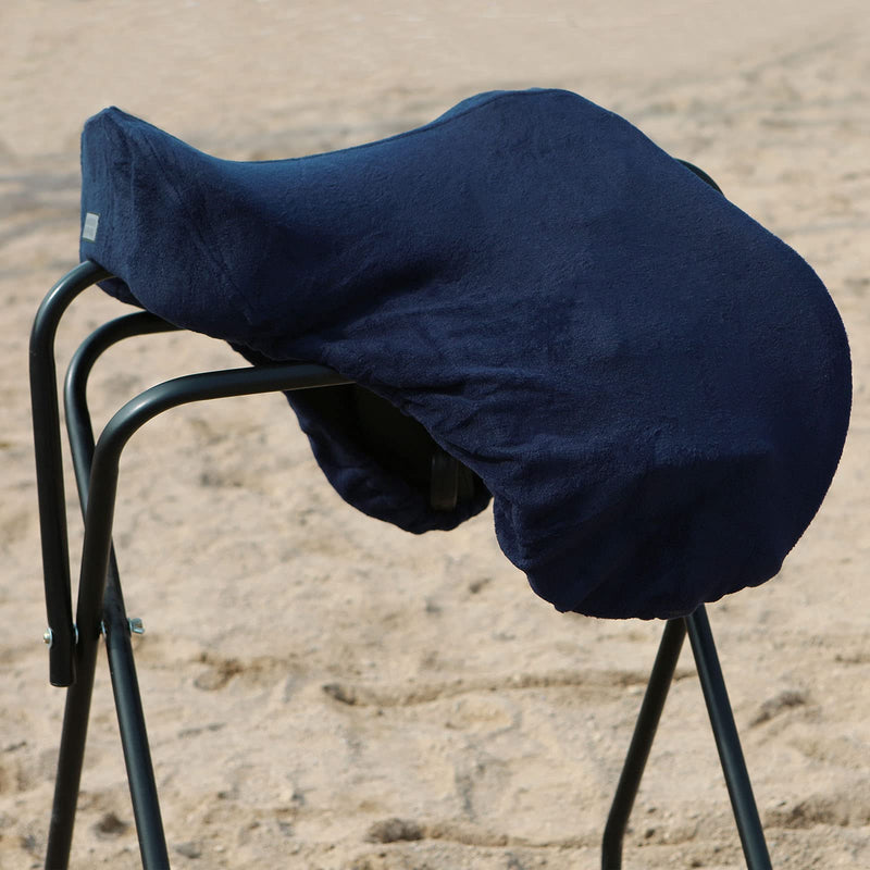 Harrison Howard Essential Fleece Horse Saddle Cover for Drassage Horse Saddle-Navy Navy - PawsPlanet Australia