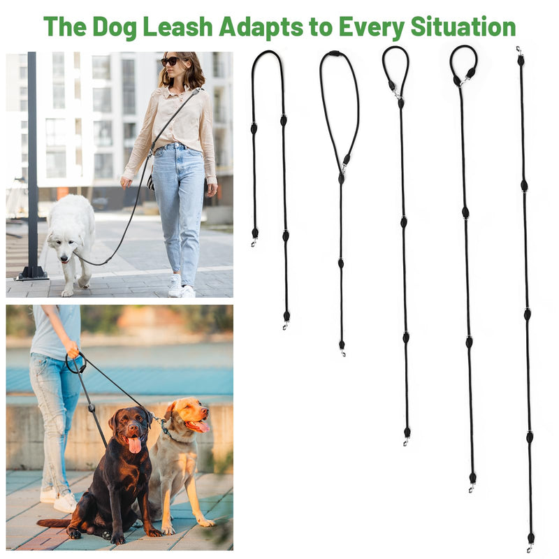 Dog leash 3 m, adjustable double leash for large and medium dogs with 2 carabiners, high-quality premium robust leash for dogs (3M) - PawsPlanet Australia