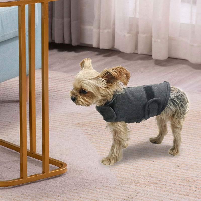 cattamao Comfort Dog Anxiety Relief Coat, Dog Anxiety Calming Vest Wrap for Thunderstorm,Travel,Fireworks,Vet Visits,Separation XS Small Medium Large XL Dog X-Small (Pack of 1) Gray - PawsPlanet Australia